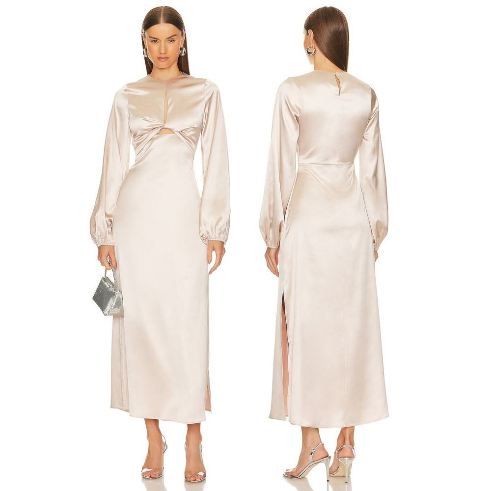 Line & Dot Jacqui Maxi Dress Twist Formal Evening Cocktail Party Bridal Prom S